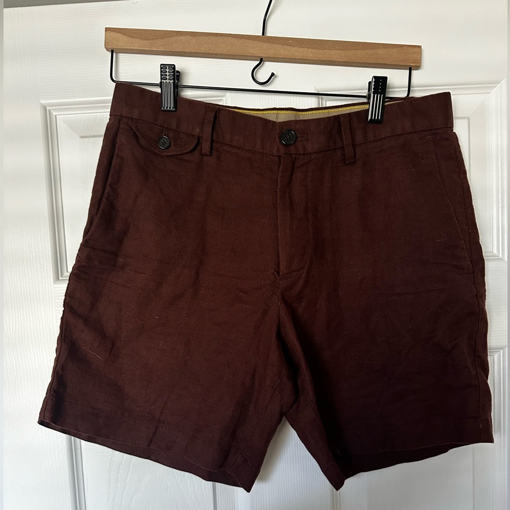 Men’s Banana Republic 7” Linen Shorts 30W